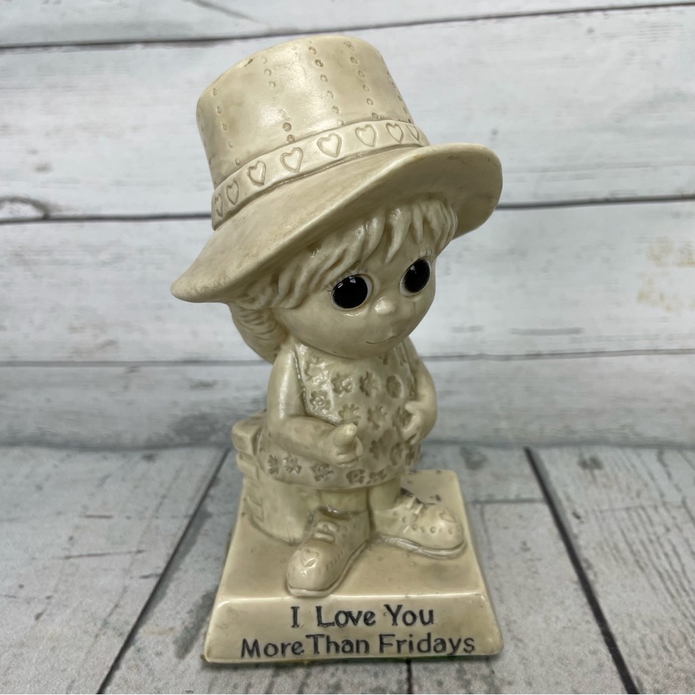 Vintage 1970 W & R Berries Co's Sillisculpt Figure I Love You More Than Fridays